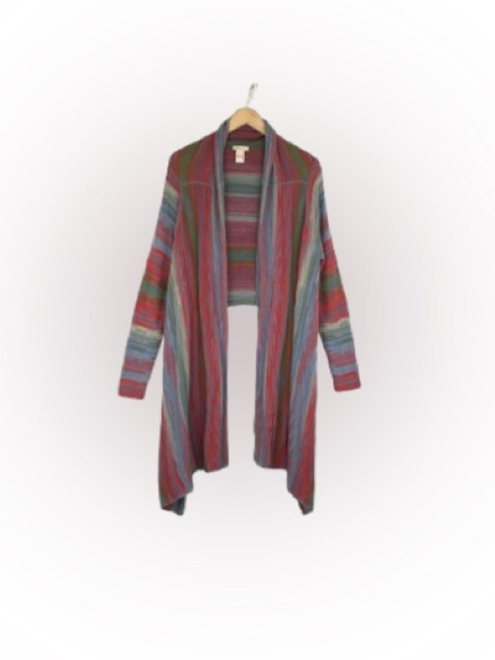 Sundance Multicolor Tribal Aztec Draped Sweater Cardigan Size L Knit Serape